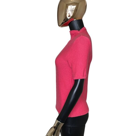 Pendleton Vintage 100% Merino Wool Pink Short Sleeve Sweater Top | Size SP - Picture 4 of 12